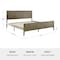 Martha Stewart Corbin King Size Solid Wood Platform Bed w/Wooden Headboard and Footboard, Brown Gray MG-090026-K-WOAK-MS - alternate 2